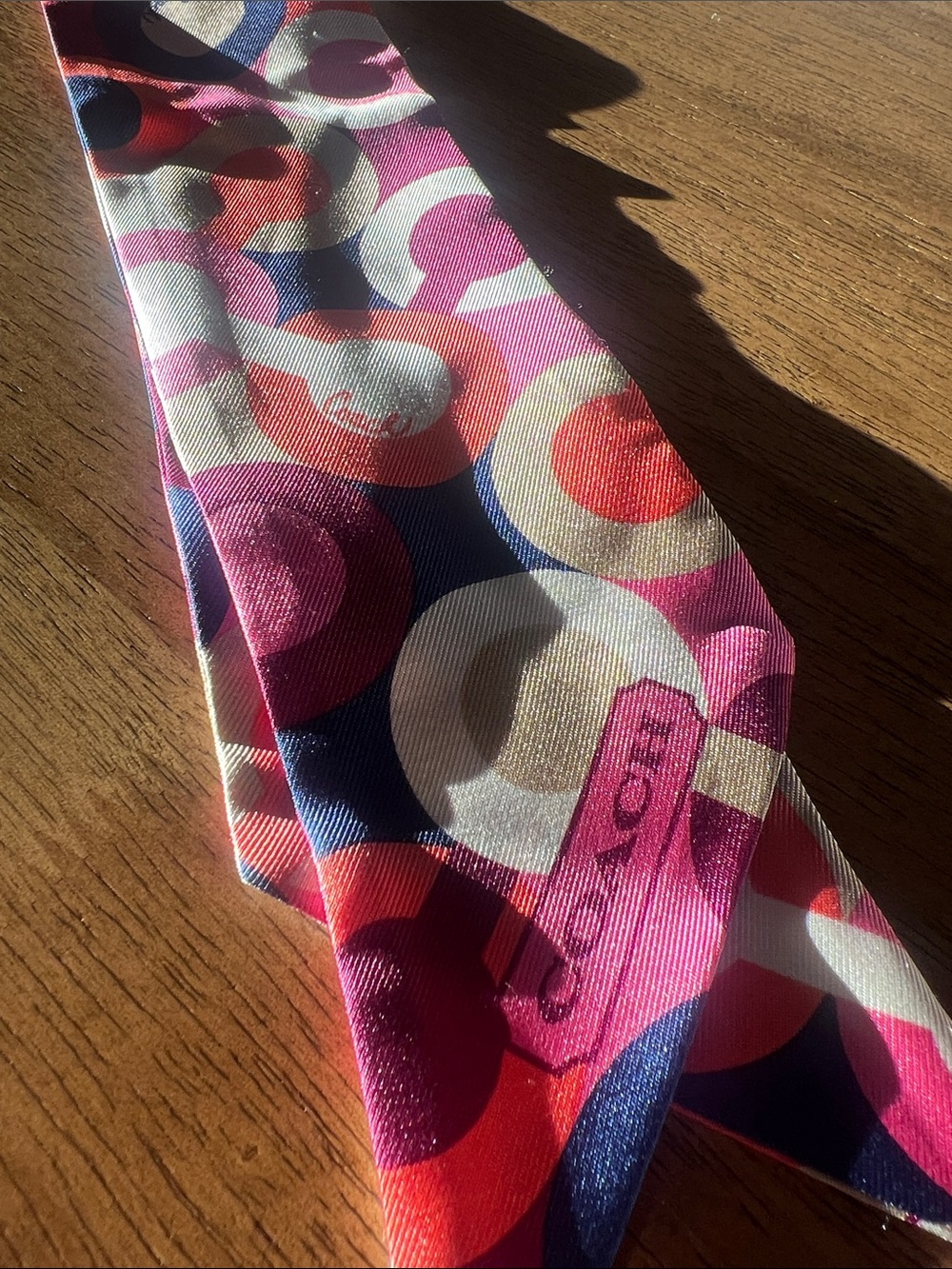 Coach Skinny Silk Tie-Scarf